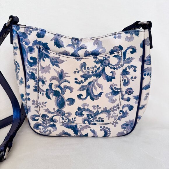 Patricia Nash Emeline Crossbody Purse in Blue Floral - Picture 6 of 12